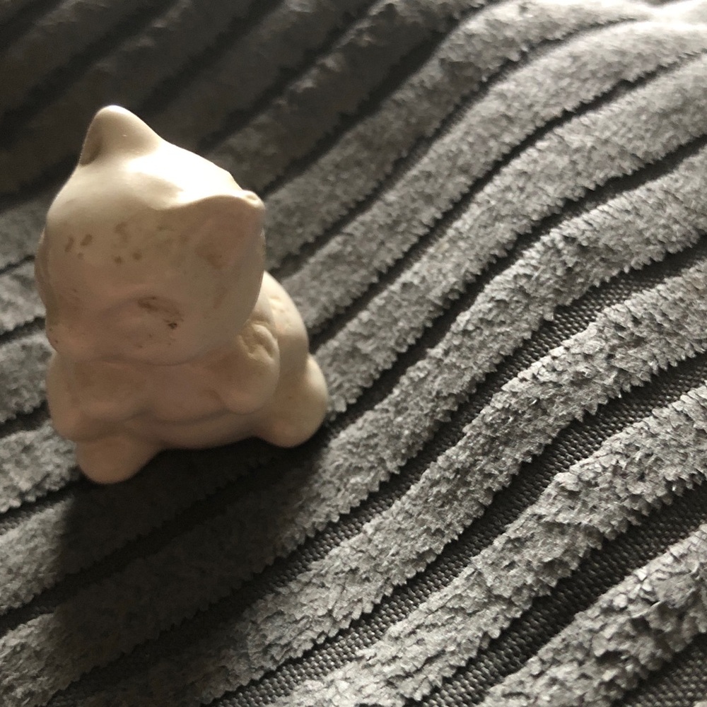 White Ceramic Cat Figurine for Cat Lovers